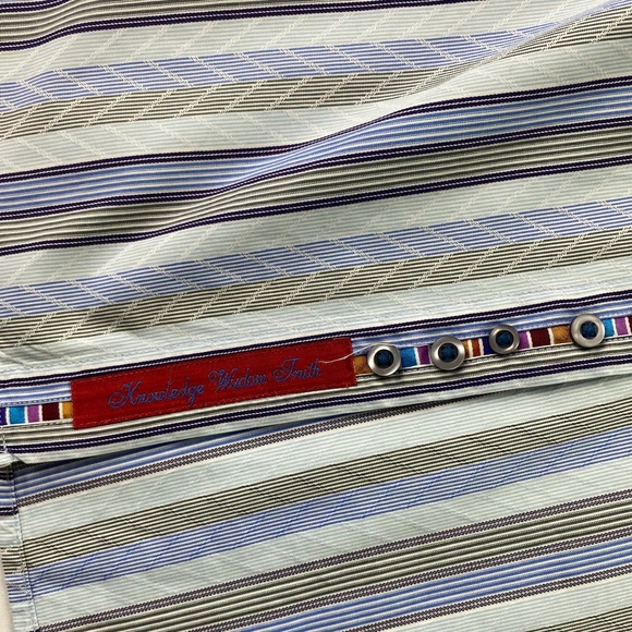 Robert Graham Knowledge Wisdom Truth Button Down Dress Long Sleeve Shirt - Picture 4 of 8